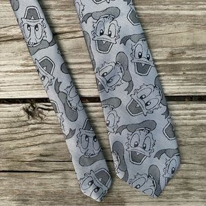 Disney Donald Duck black and silver gray necktie by Balancine
